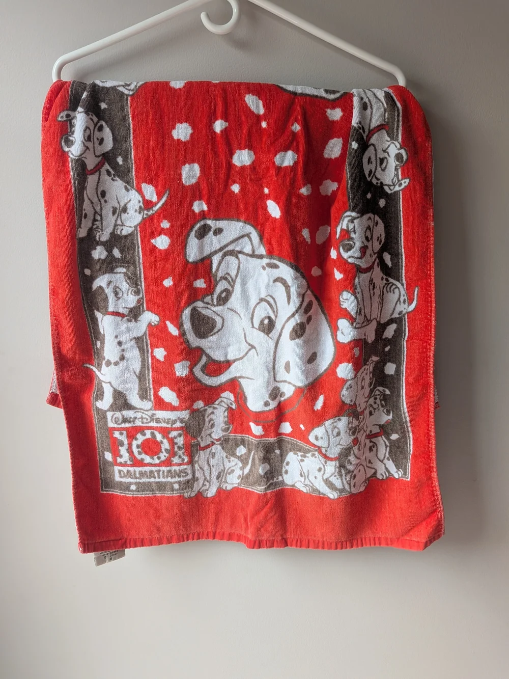 Disney Red & White 101 Dalmatians Cotton Face Towel